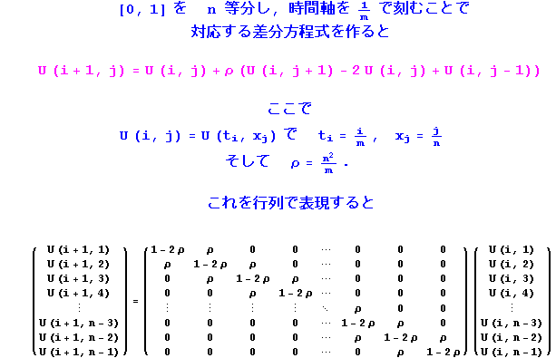                                                                                                ... t;   0                          ρ                     1 - 2 ρ               U (i, n - 1)