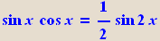 sin x  cos x = 1/2sin 2x