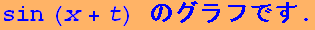 StyleBox[RowBox[{Cell[TextData[Cell[BoxData[sin (x + t) ]]]], ̃Otł .}], FontSize -> 16., FontColor -> RGBColor[0., 0., 1.]]