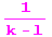1/(k - l)