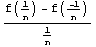 (f(1/n) - f(-1/n))/1/n