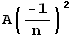 A(-1/n)^2