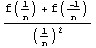 (f(1/n) + f(-1/n))/(1/n)^2