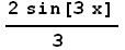 (2 sin[3 x])/3 